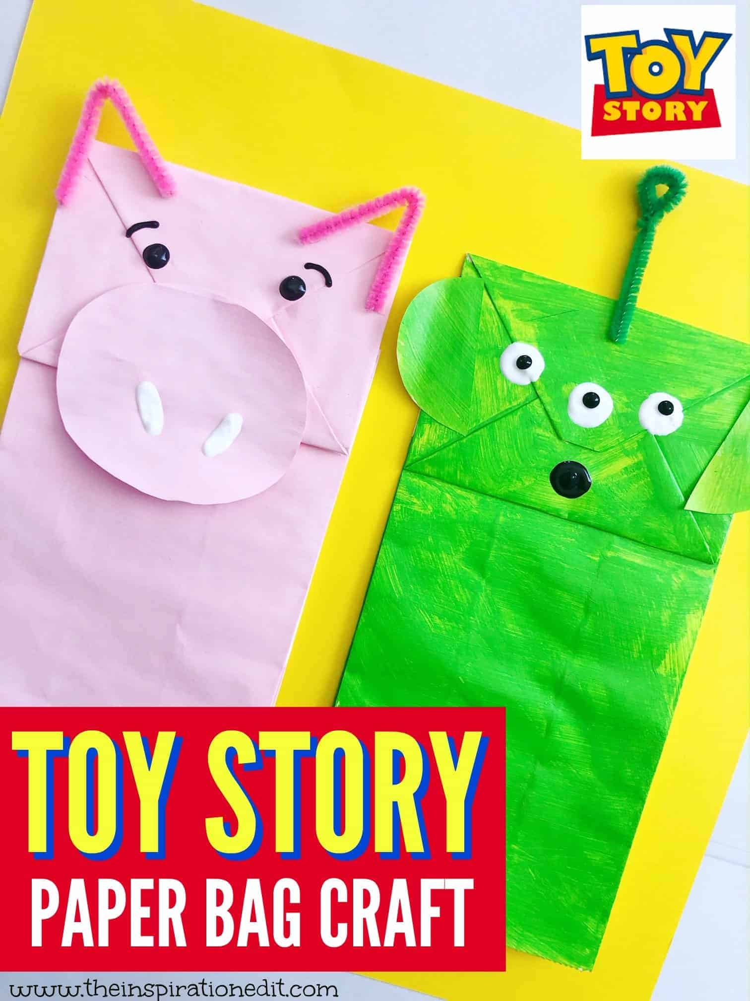 Toy Story Craft Paper Bag Puppets.