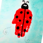 Ladybug Handprint Art.
