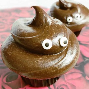 Poop Emoji Cupcakes.