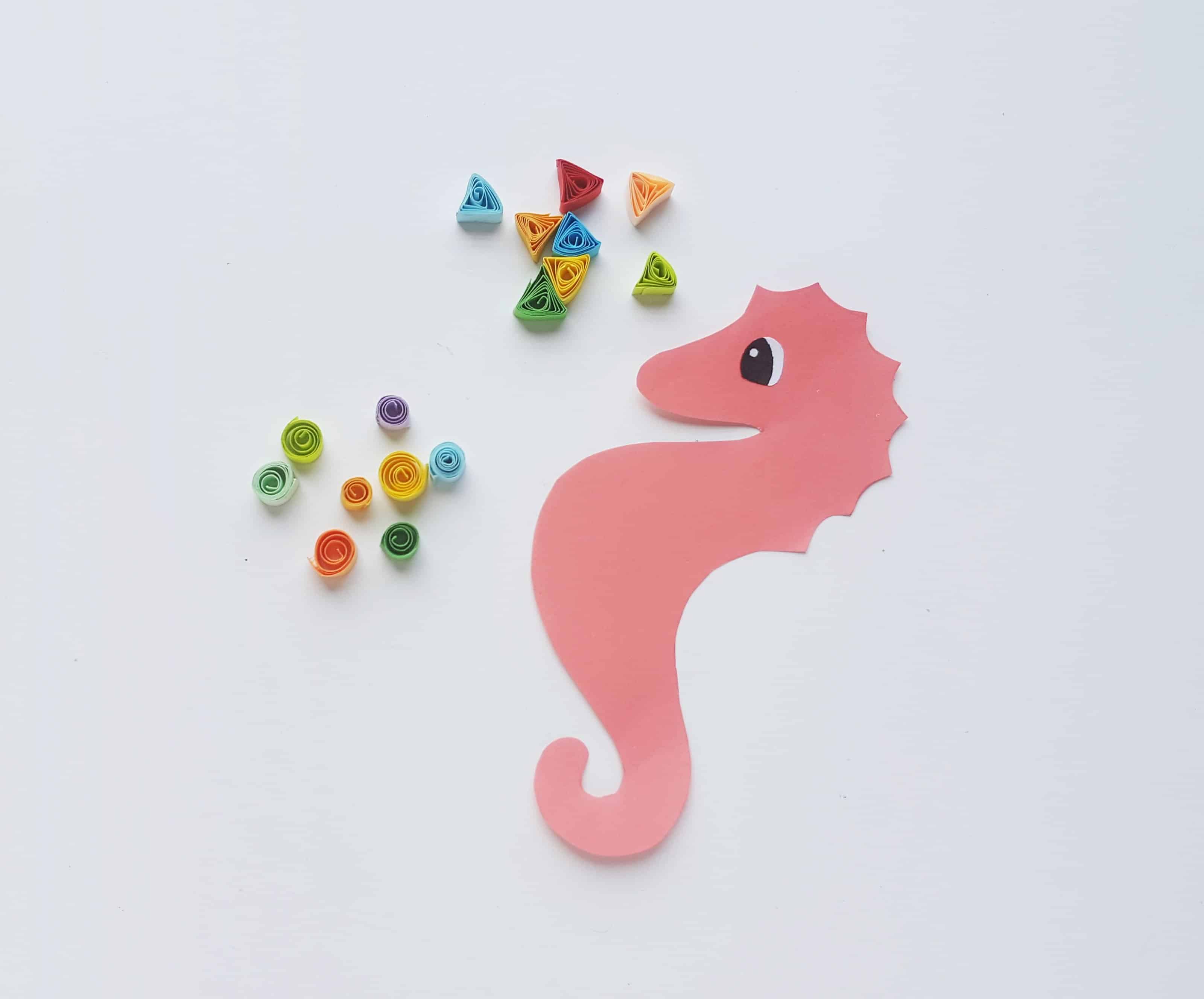 Quilling a Seahorse Project.