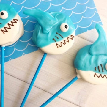 Shark Cookies a Party Food Idea.