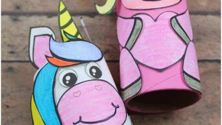 unicorn toilet tube craft