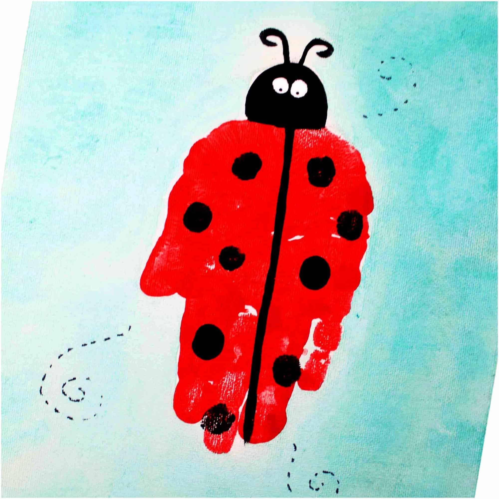 Ladybug Handprint Art For Preschool Kids · The Inspiration Edit