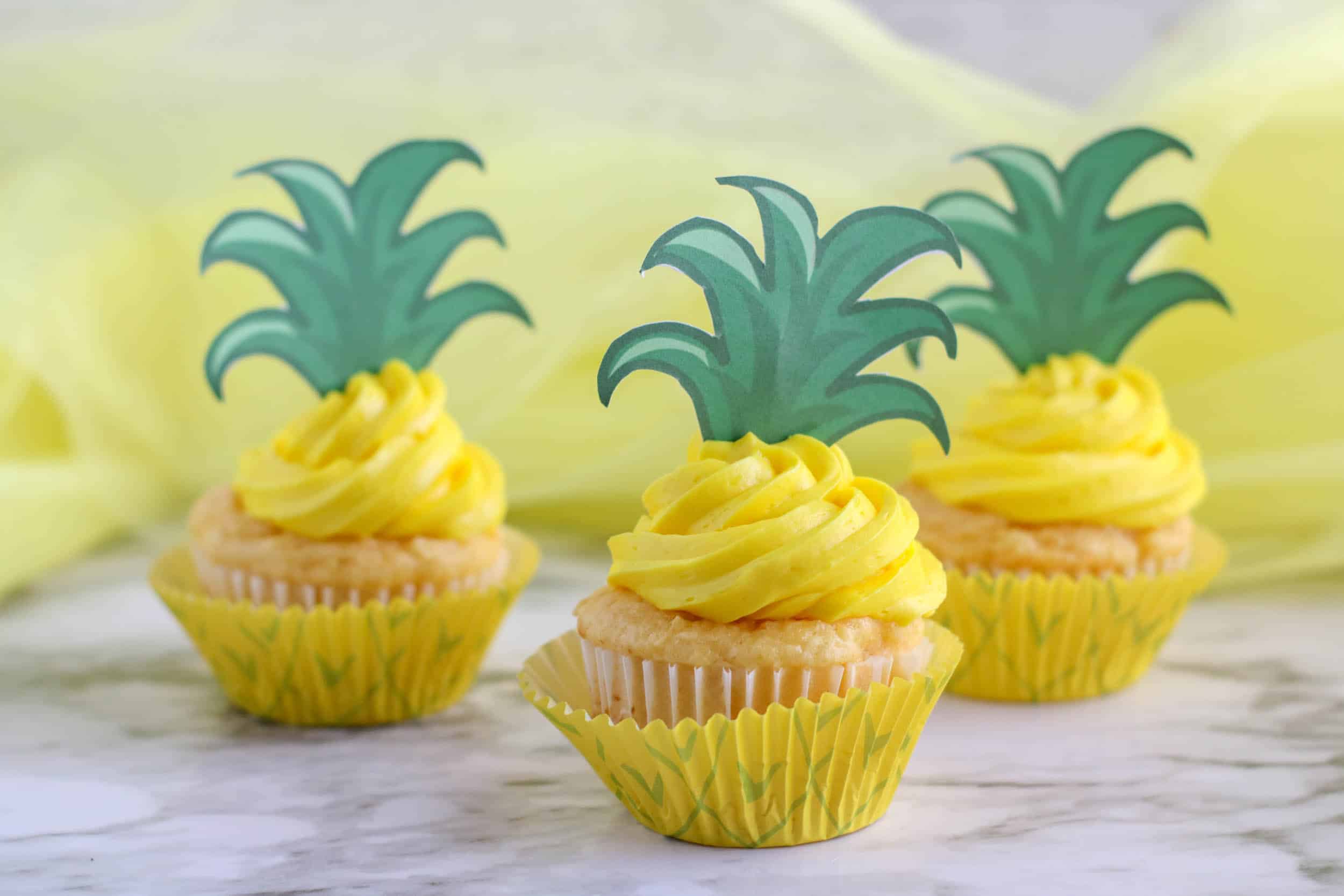 pineapple cupcakes perfect for luau the inspiration edit