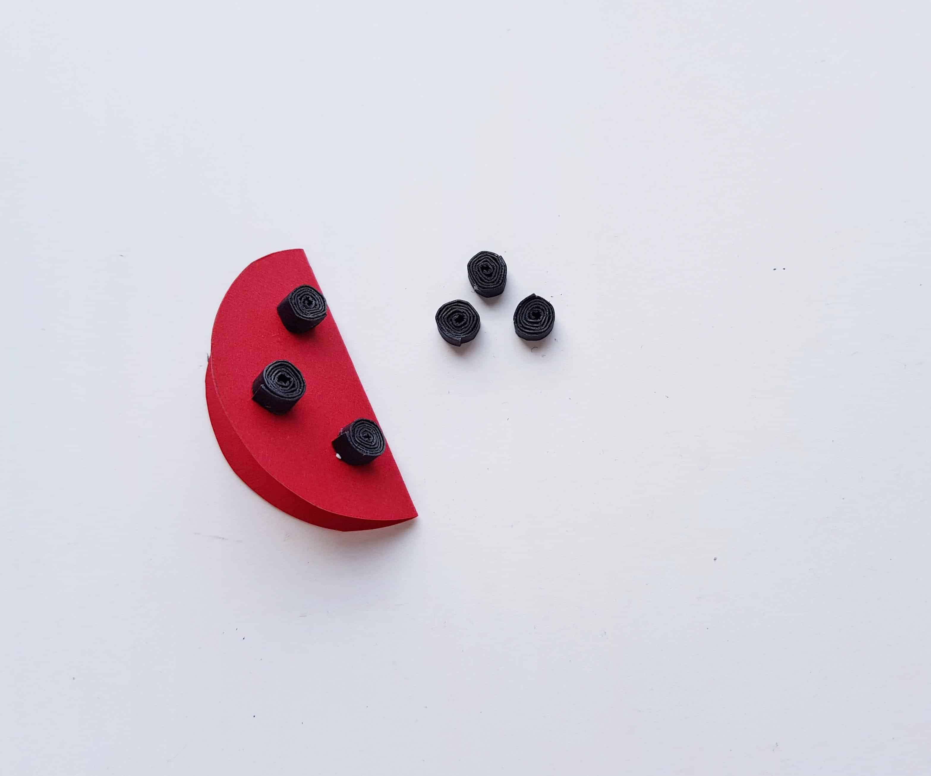Making a Paper Ladybug Craft.