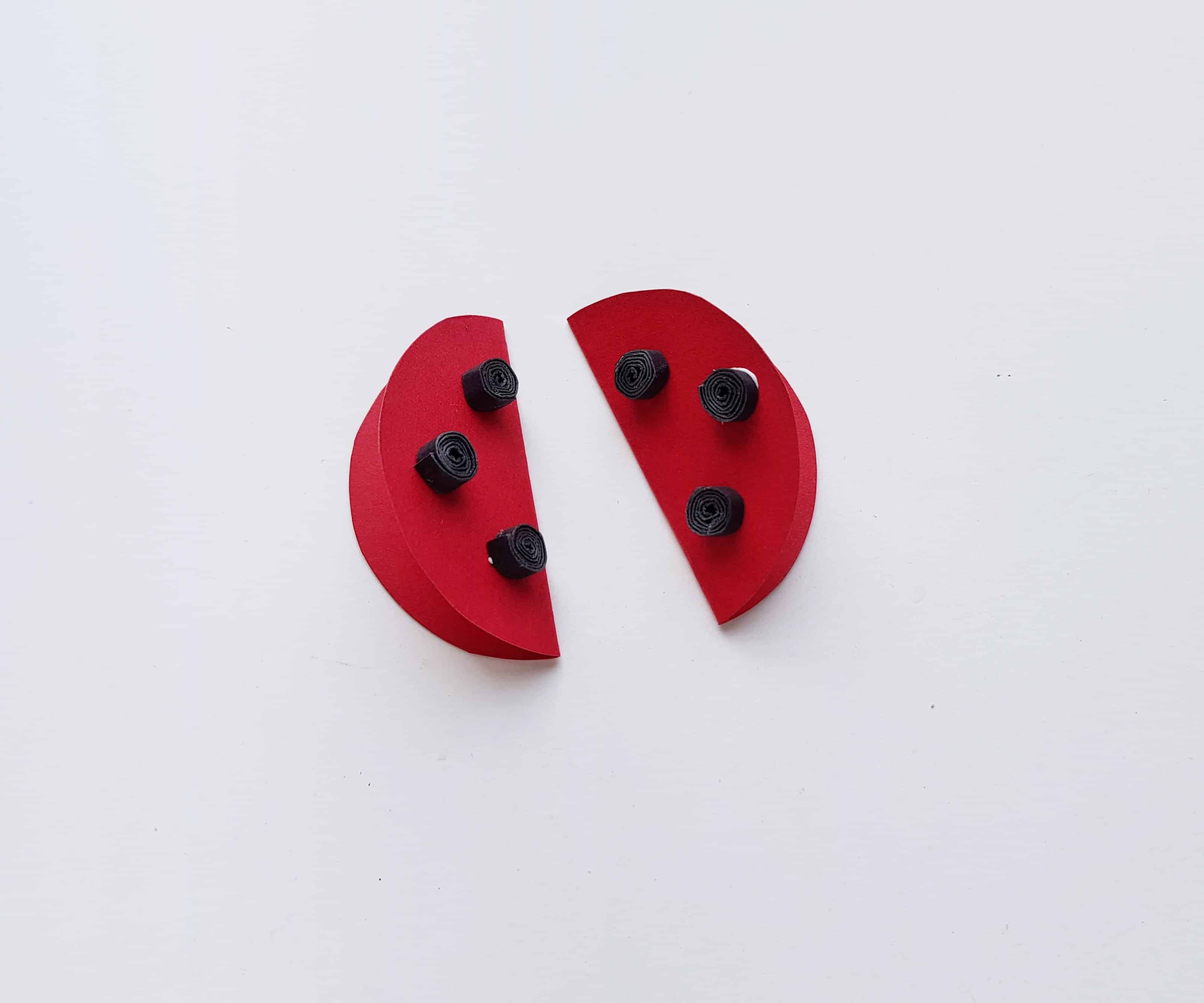 Making a Paper Ladybug Craft.
