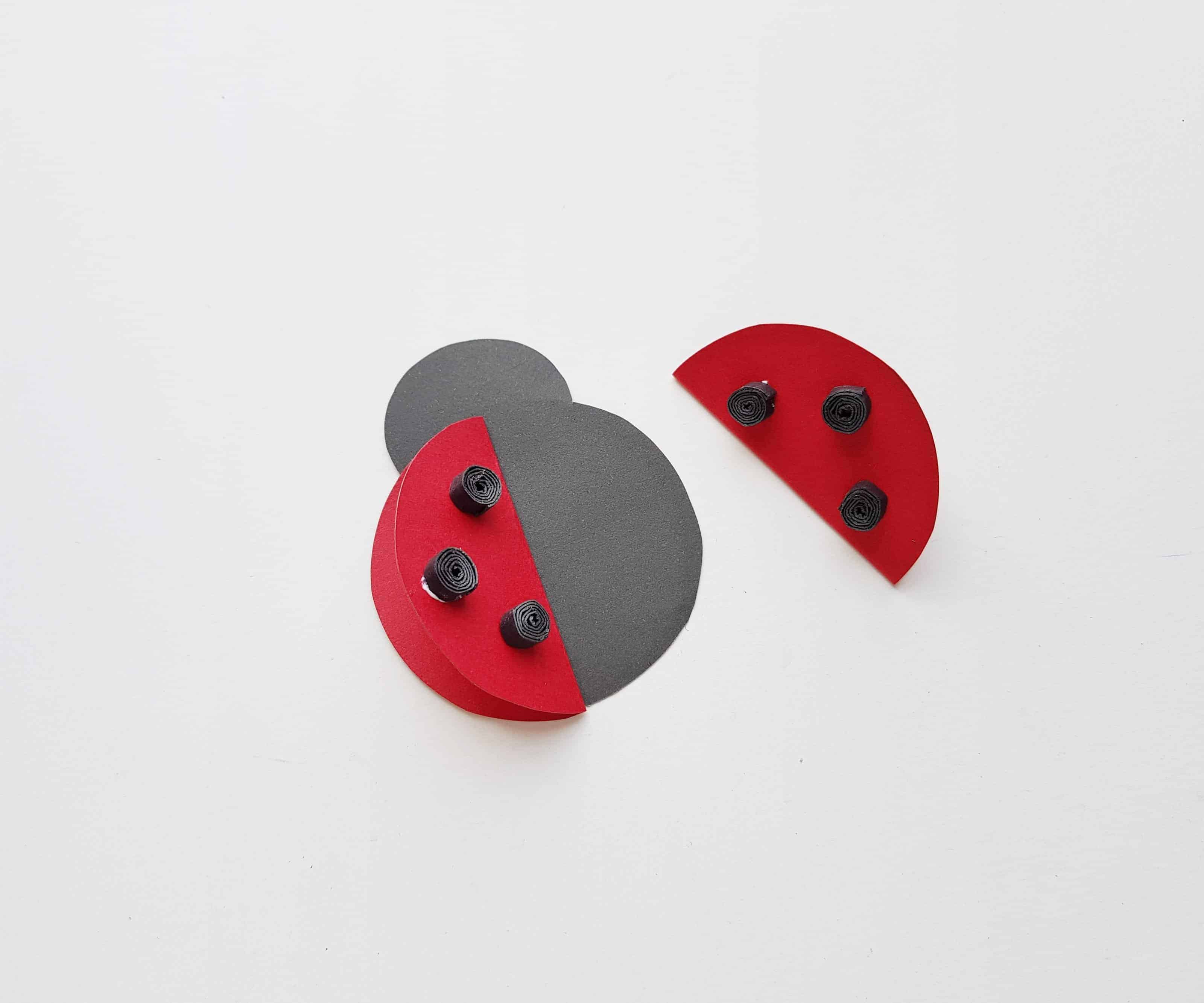 Making a Paper Ladybug Craft.