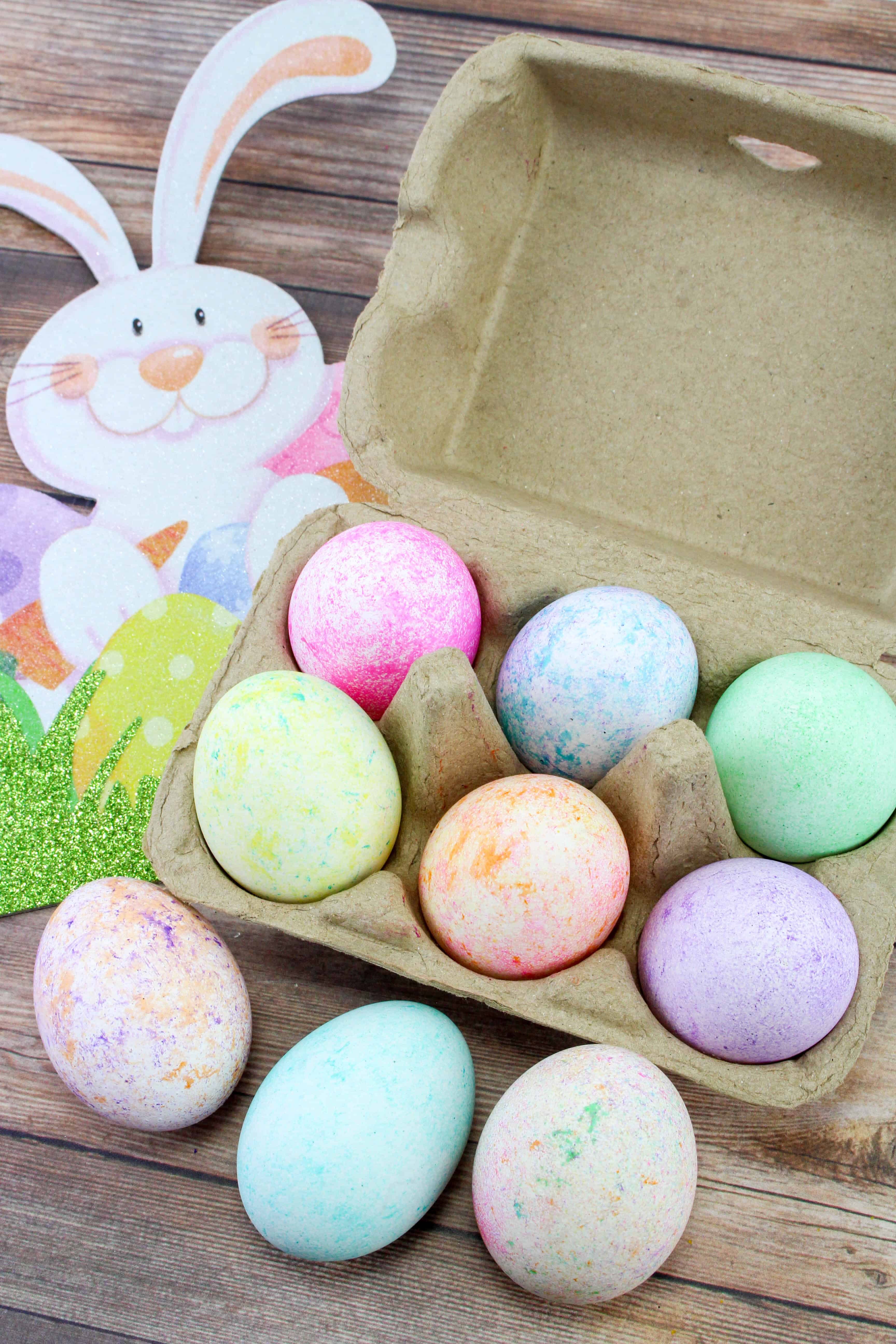 Finished Easter Eggs dyed with rice