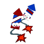 Fireworks Template Craft for fourth of July.