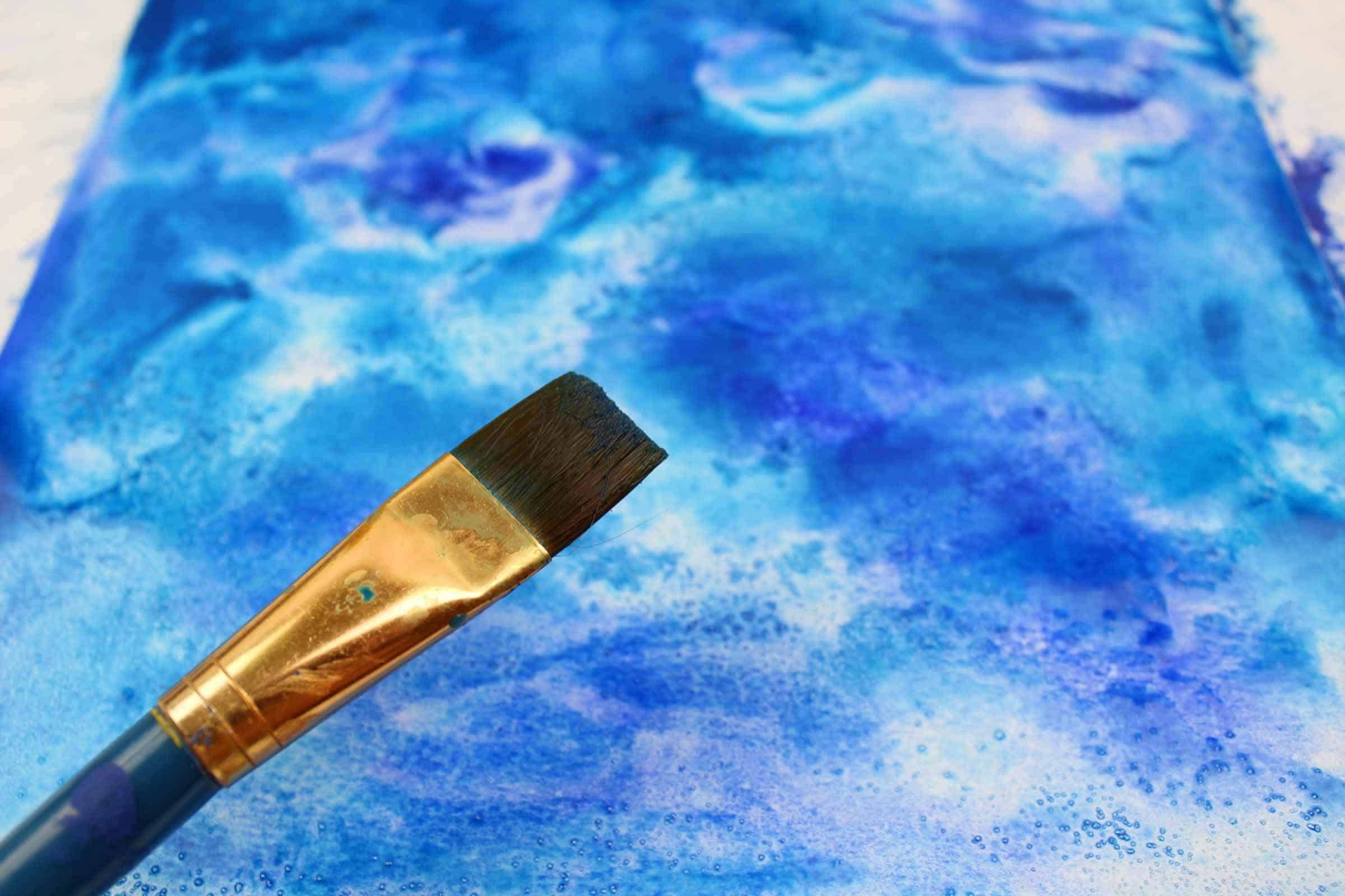 painting the canvas for the shark craft