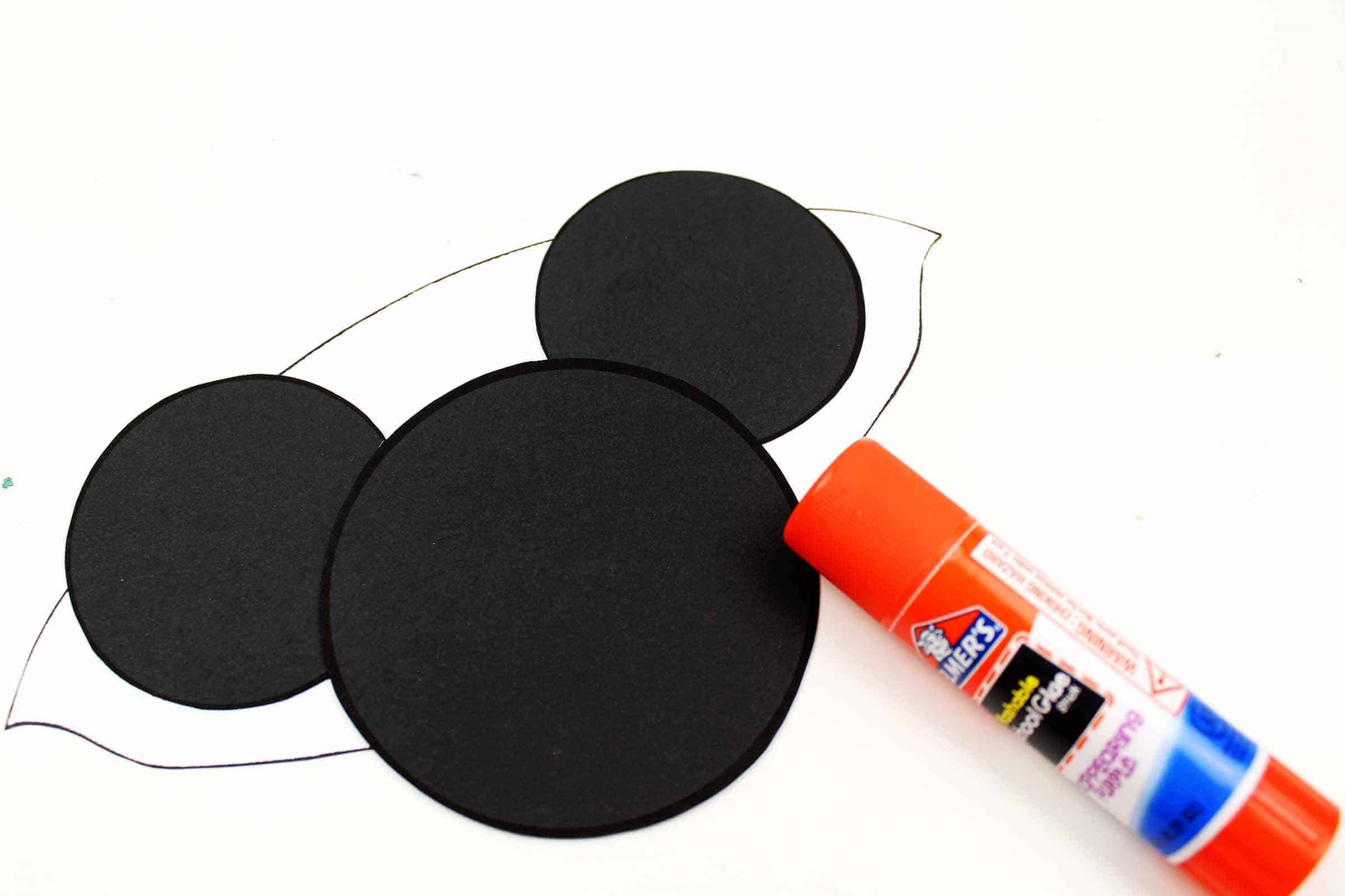 Supplies for Evil Queen Mickey Ears Paper Craft.