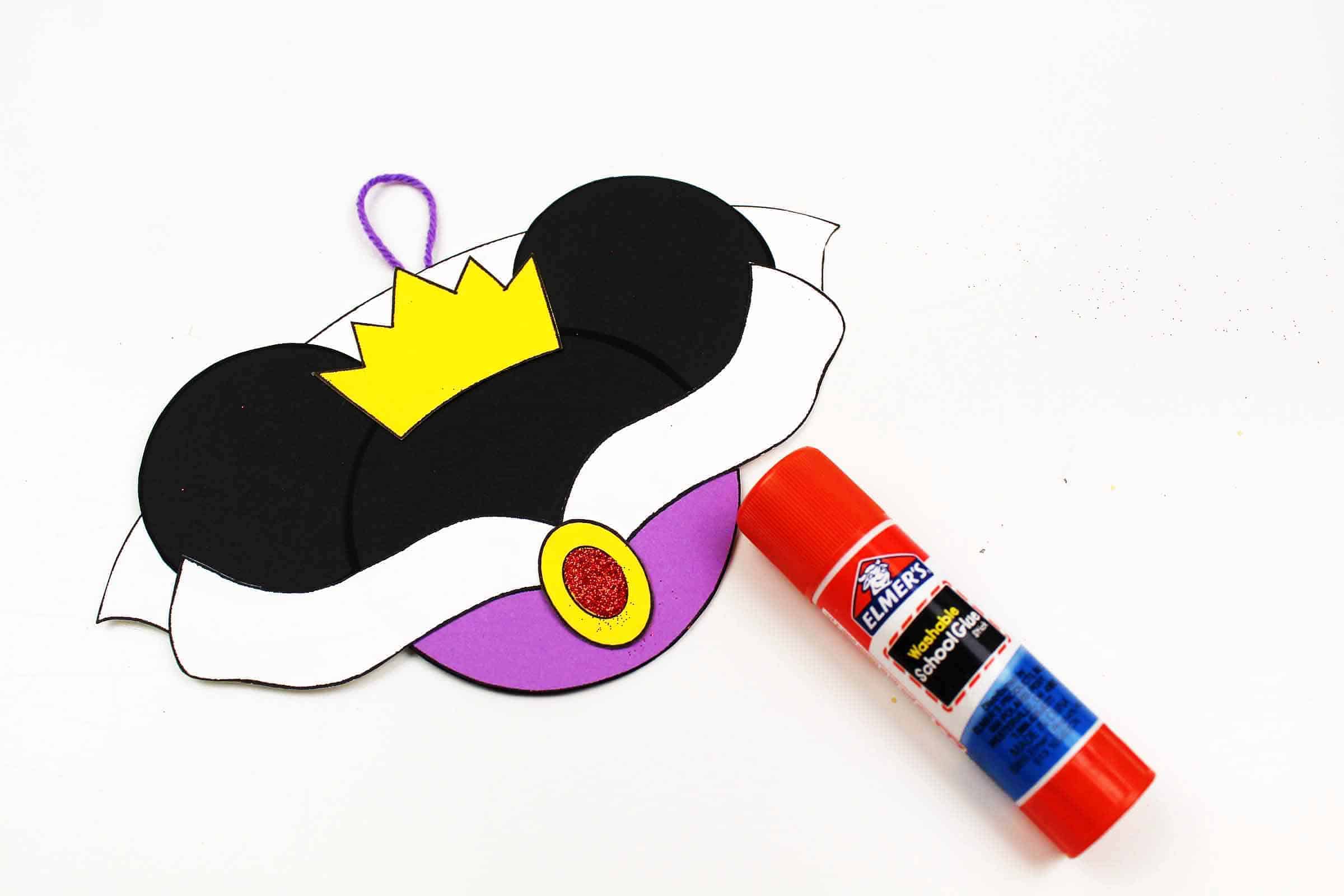 Evil Queen Paper Craft Using Mickey Ears Template.