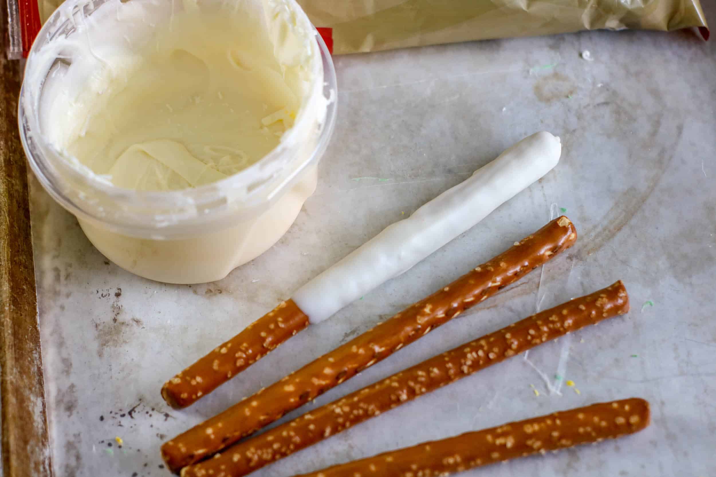 Mickey Mouse Pretzel Rods.