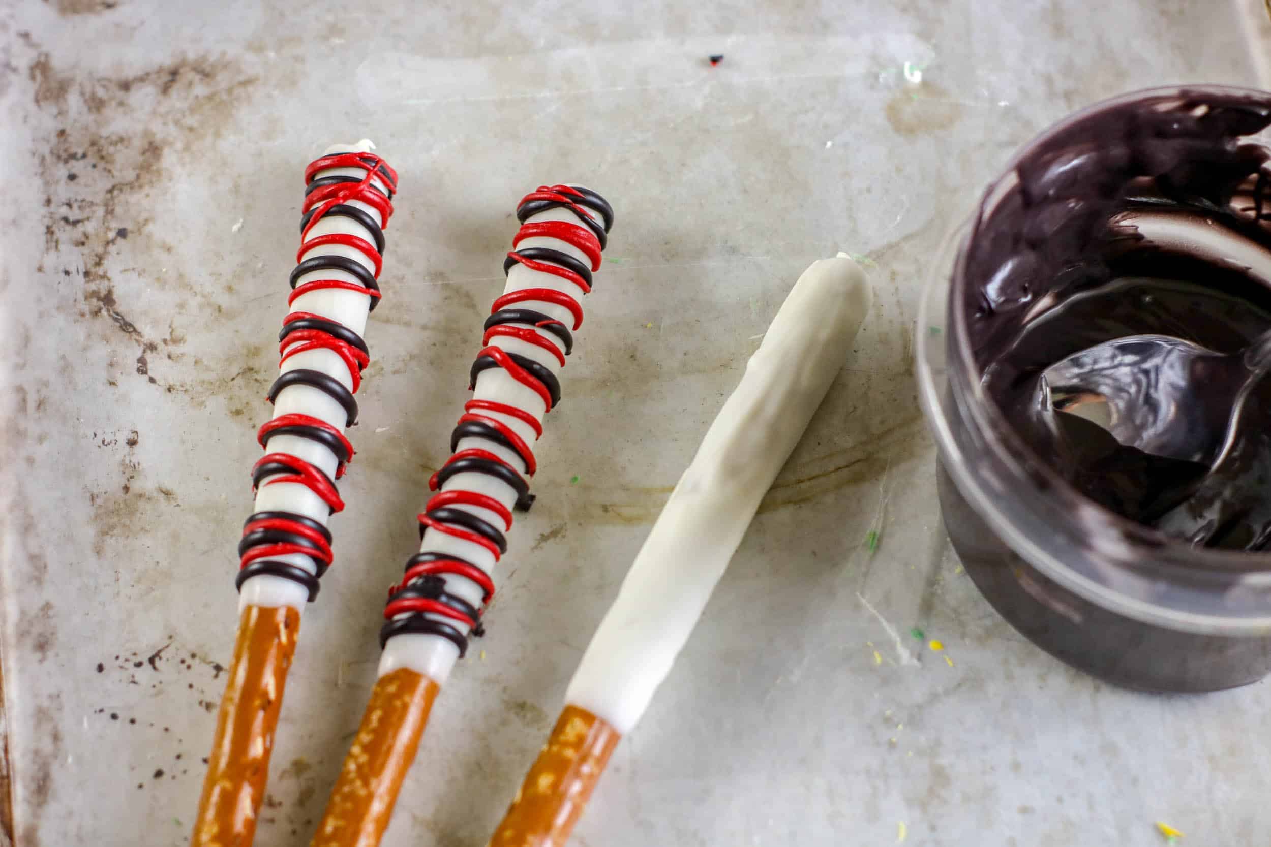 Mickey Mouse Pretzel Rods.
