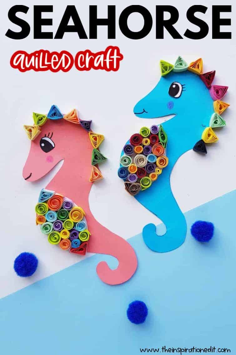 Seahorse Quilled Craft.