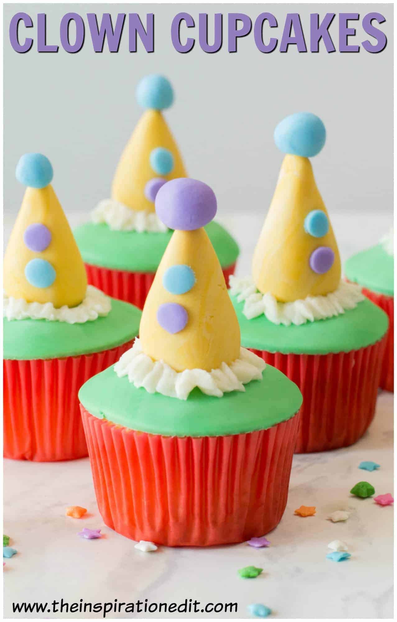 clown cupcakes