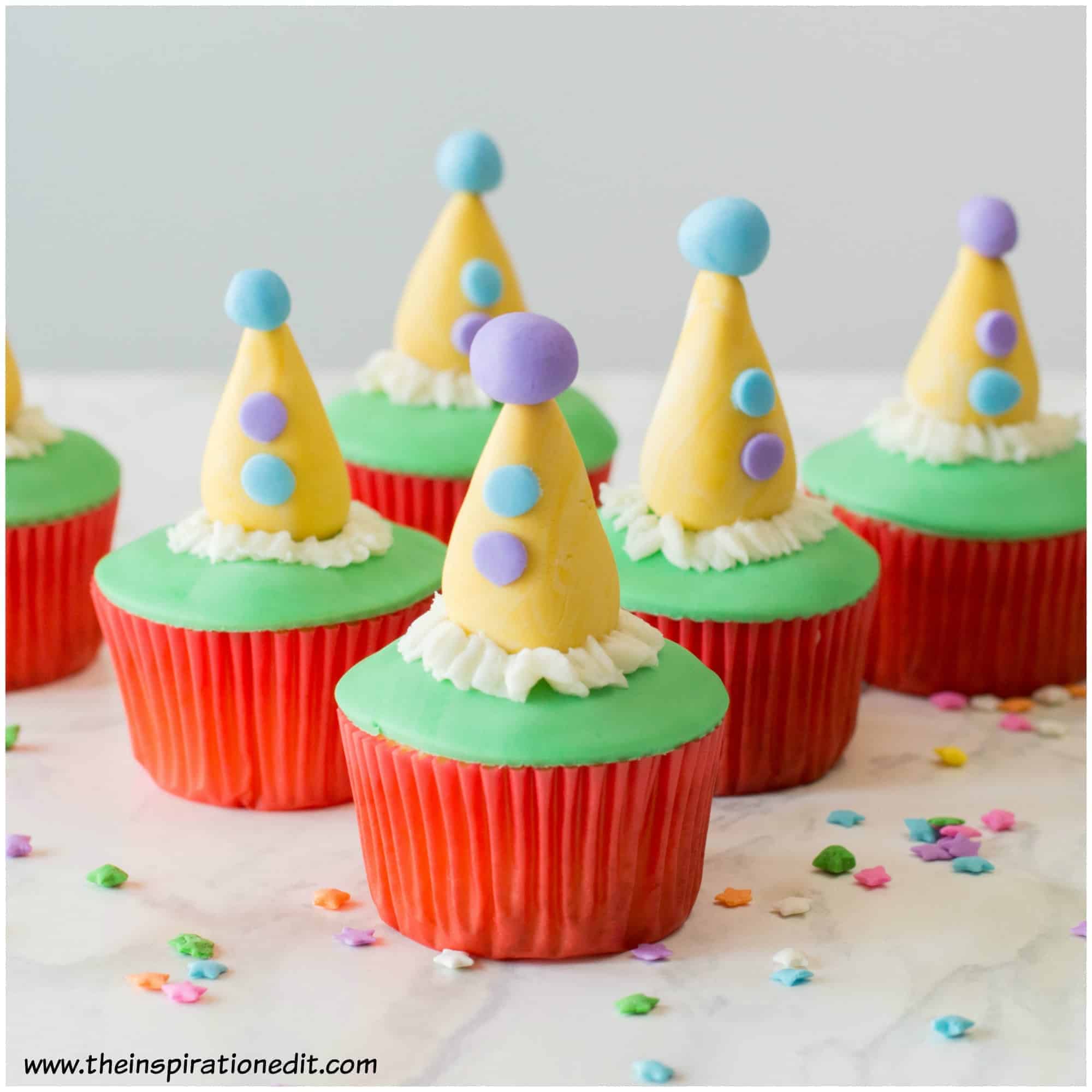 Clown cupcakes