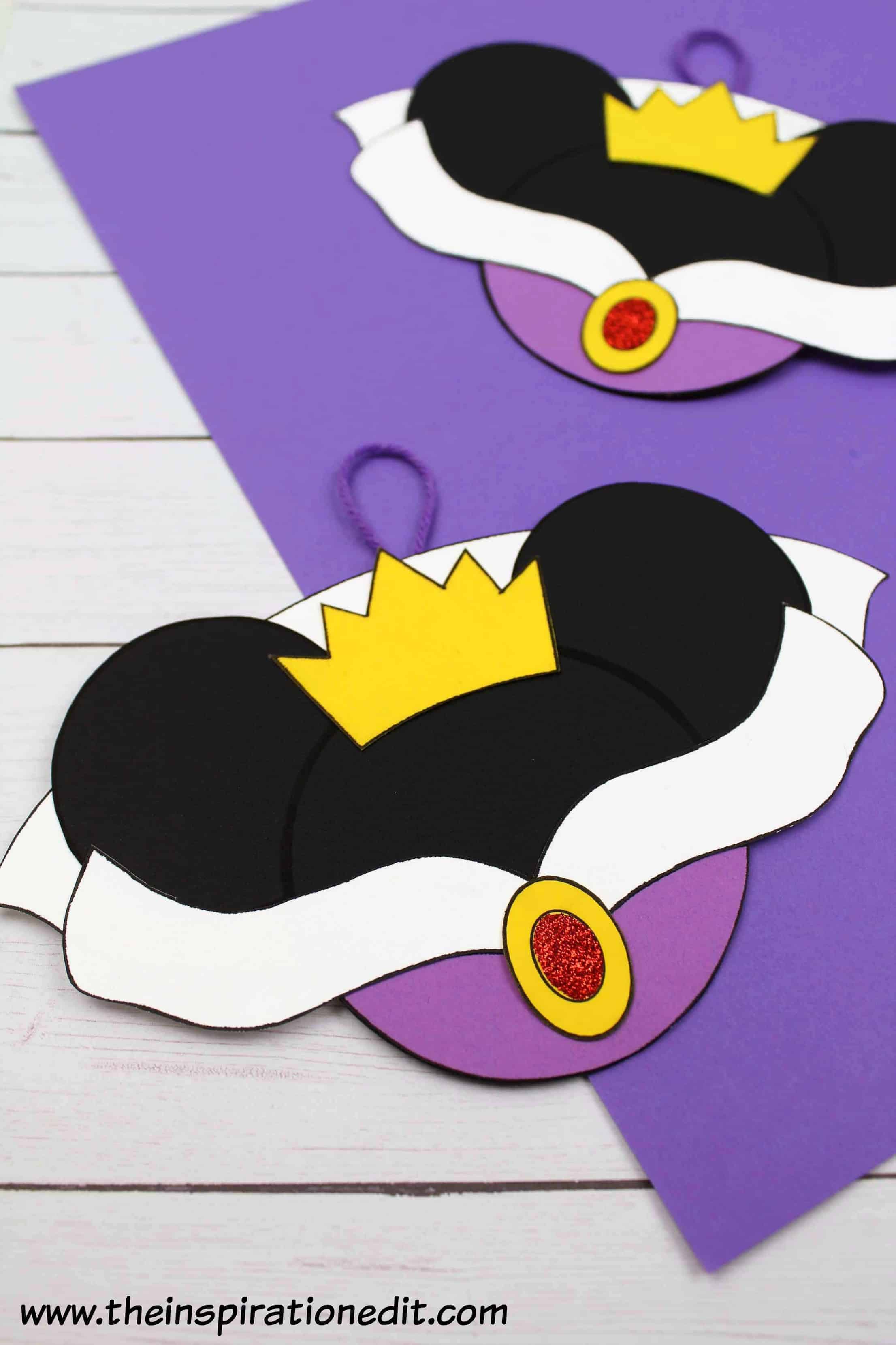 Evil Queen Paper Craft Using Mickey Ears Template.
