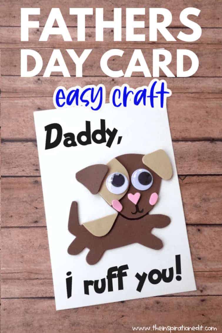 Father's Day Paper Craft with Dog Design.