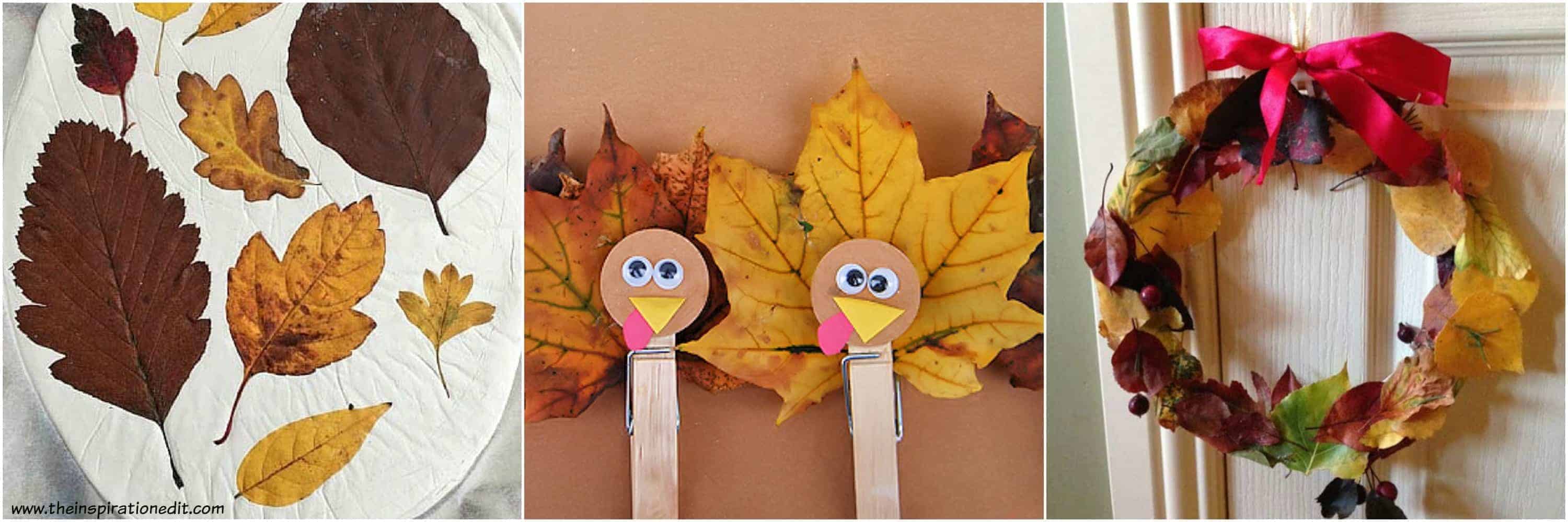 using leafs to make crafts