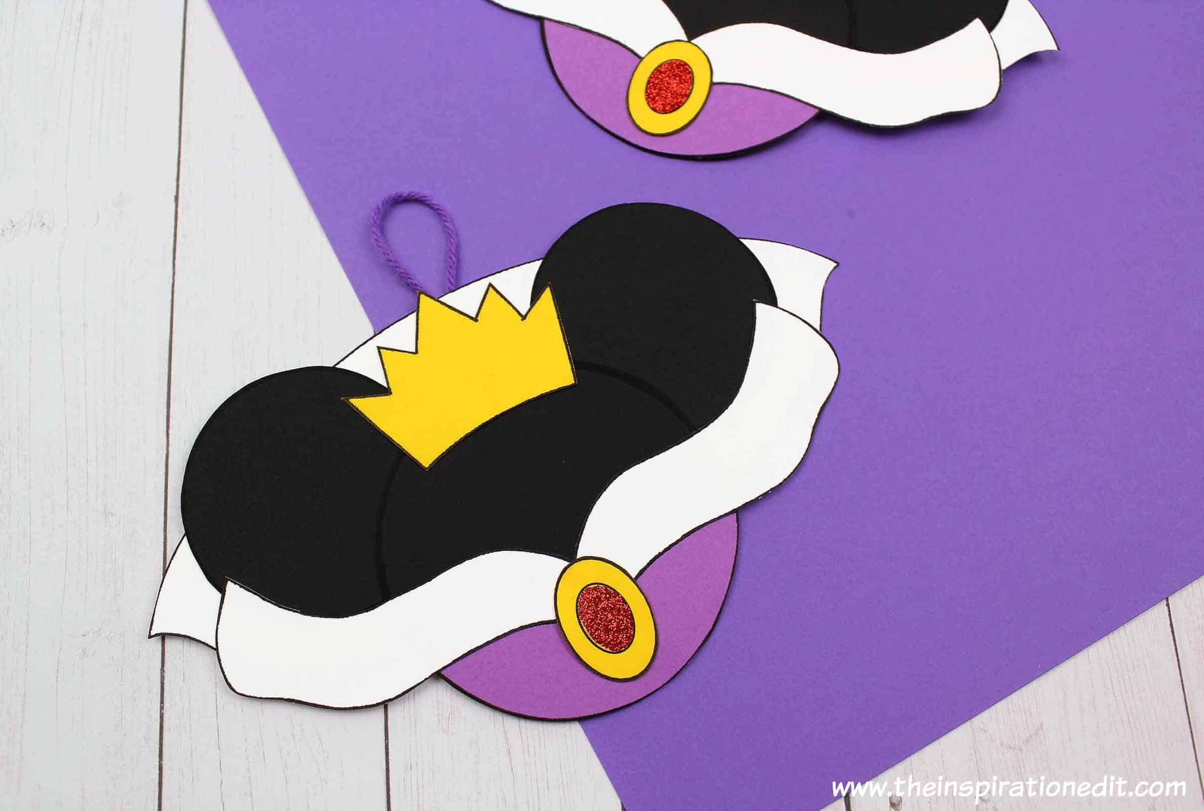 Evil Queen Paper Craft Using Mickey Ears Template.