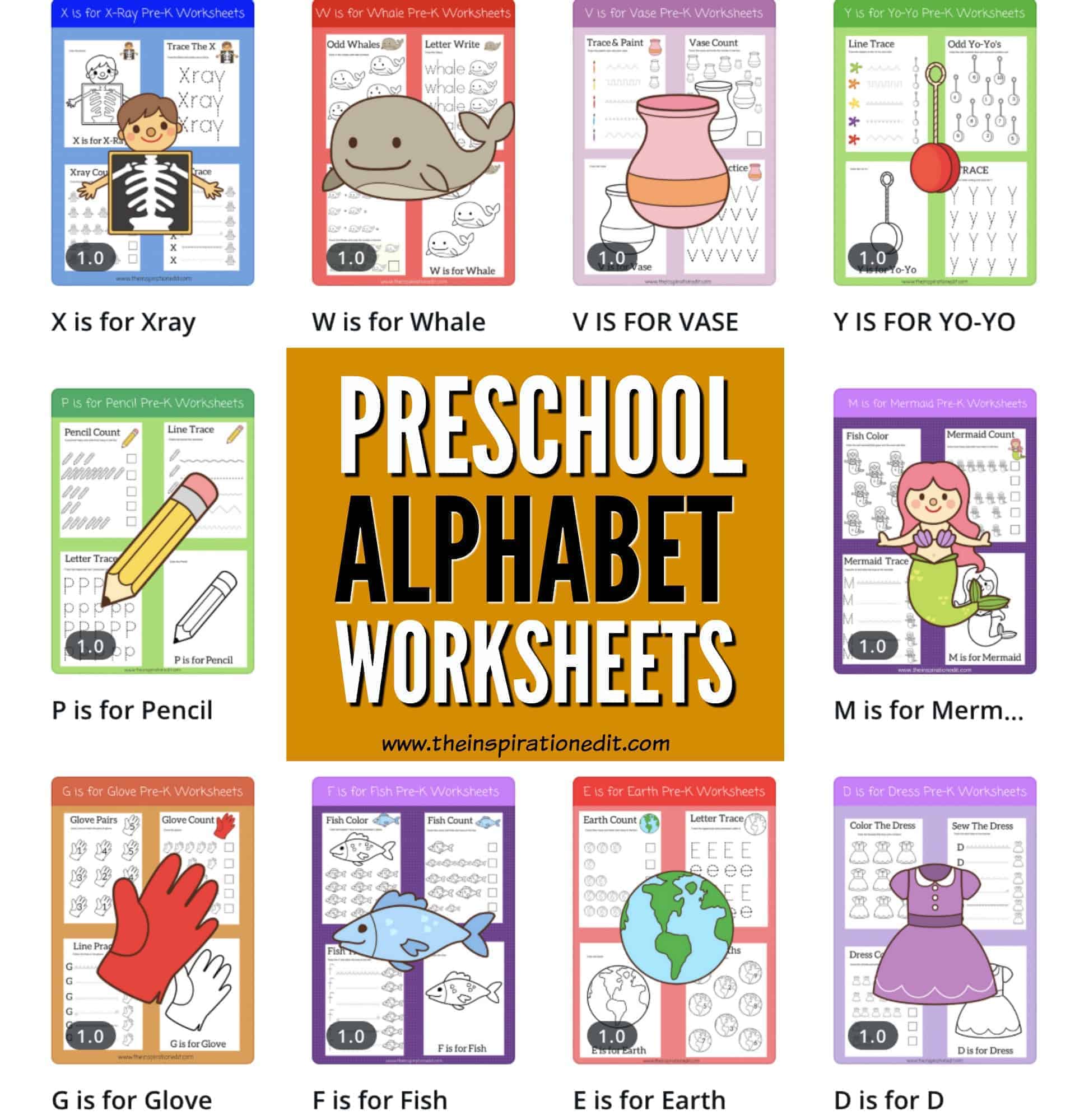 alphabet learning worksheets