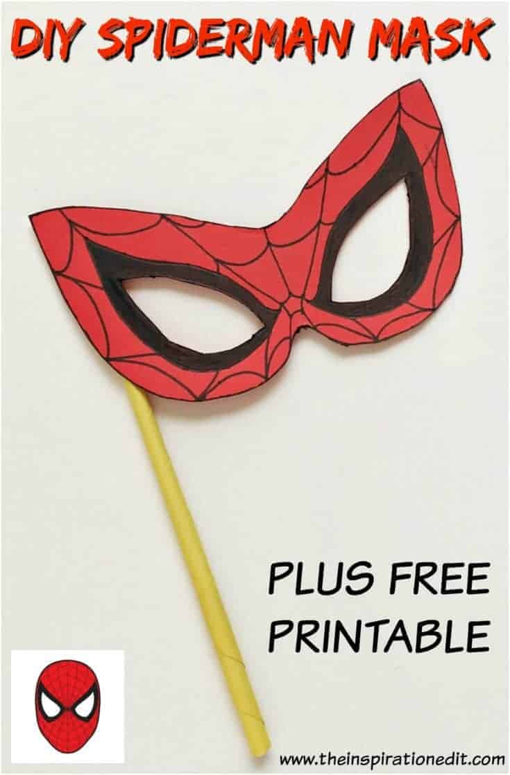 Spiderman Mask With Free Template · The Inspiration Edit