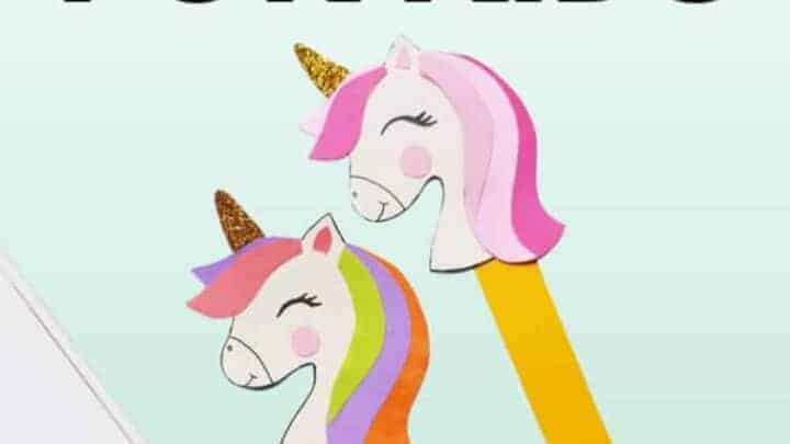 Unicorn bookmarks for kids