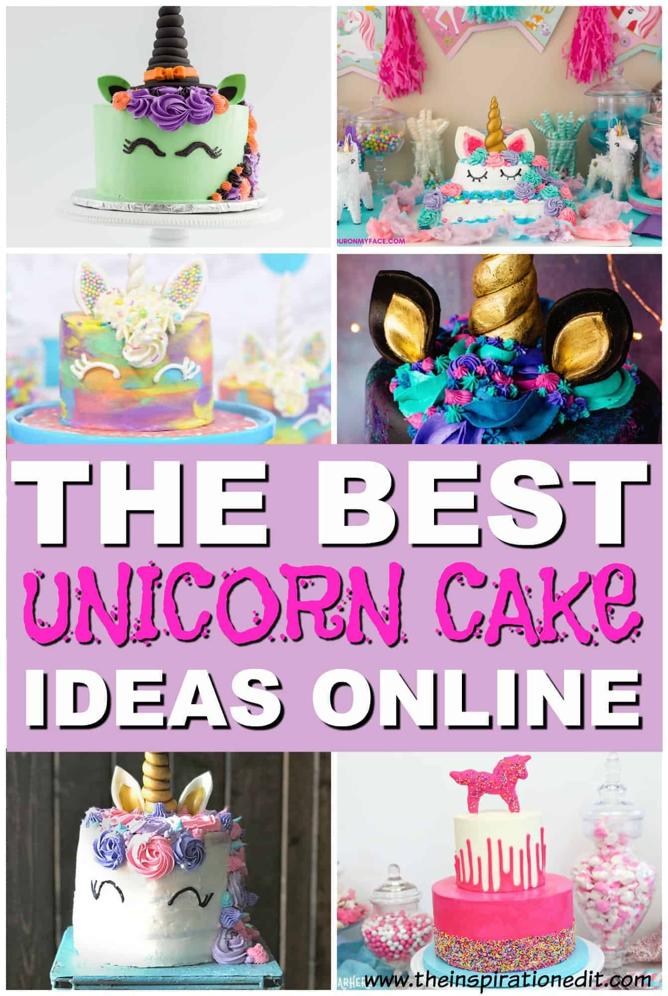 Edible Unicorn Cake Toppers Set Icing Fondant Kids Birthday Party Cupc –  SugArtFactory