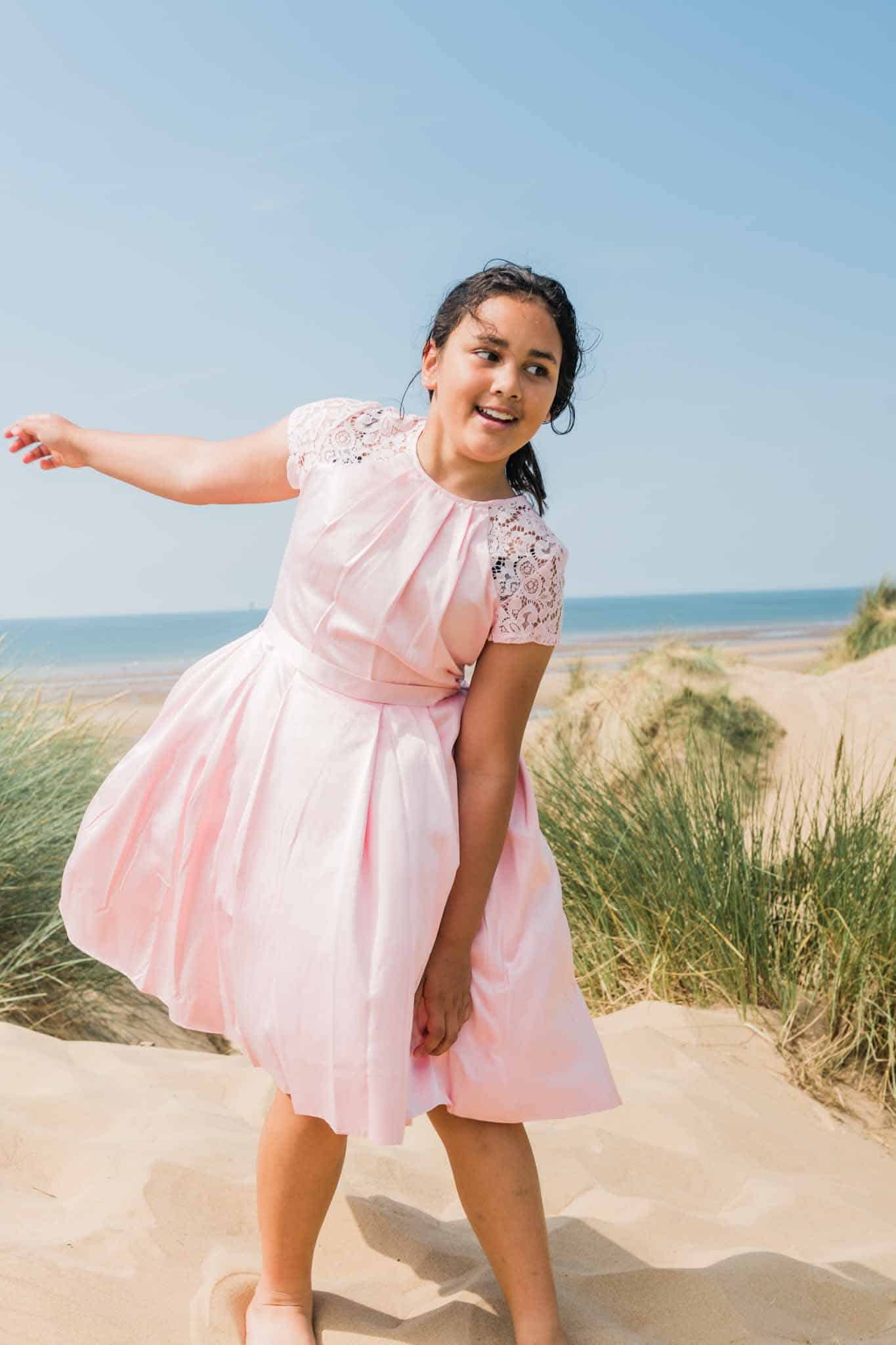 Girls Pink Party Dress