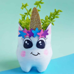 Bottle Recycling Unicorn Planter.