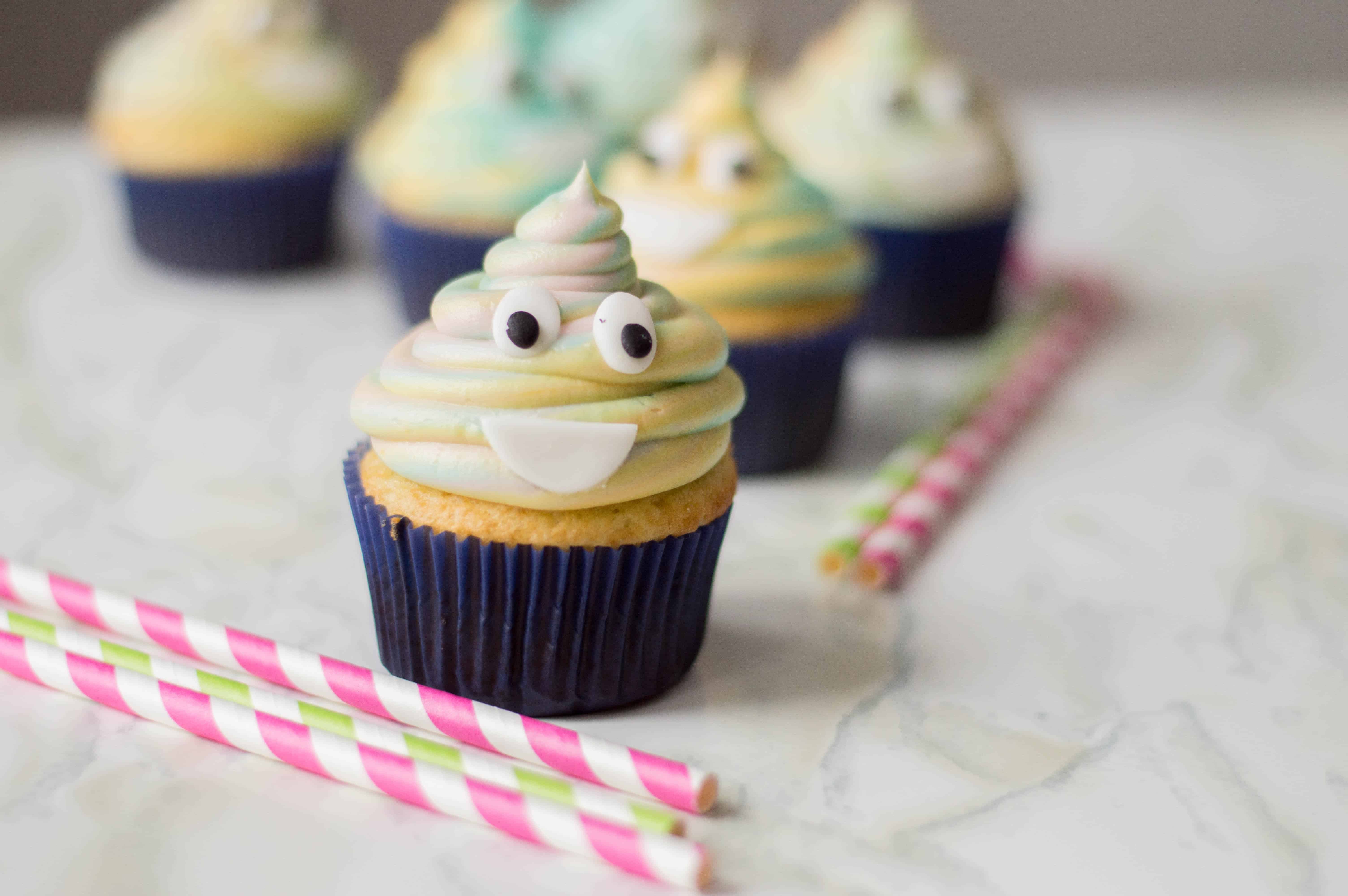 Icing Emoji Cupcakes.