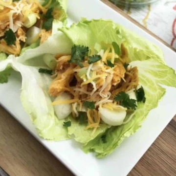 Keto Buffalo Chicken Wraps.
