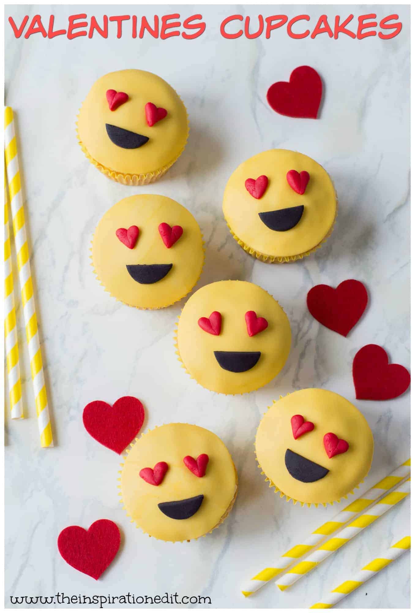 Valentines Emoji Cupcakes