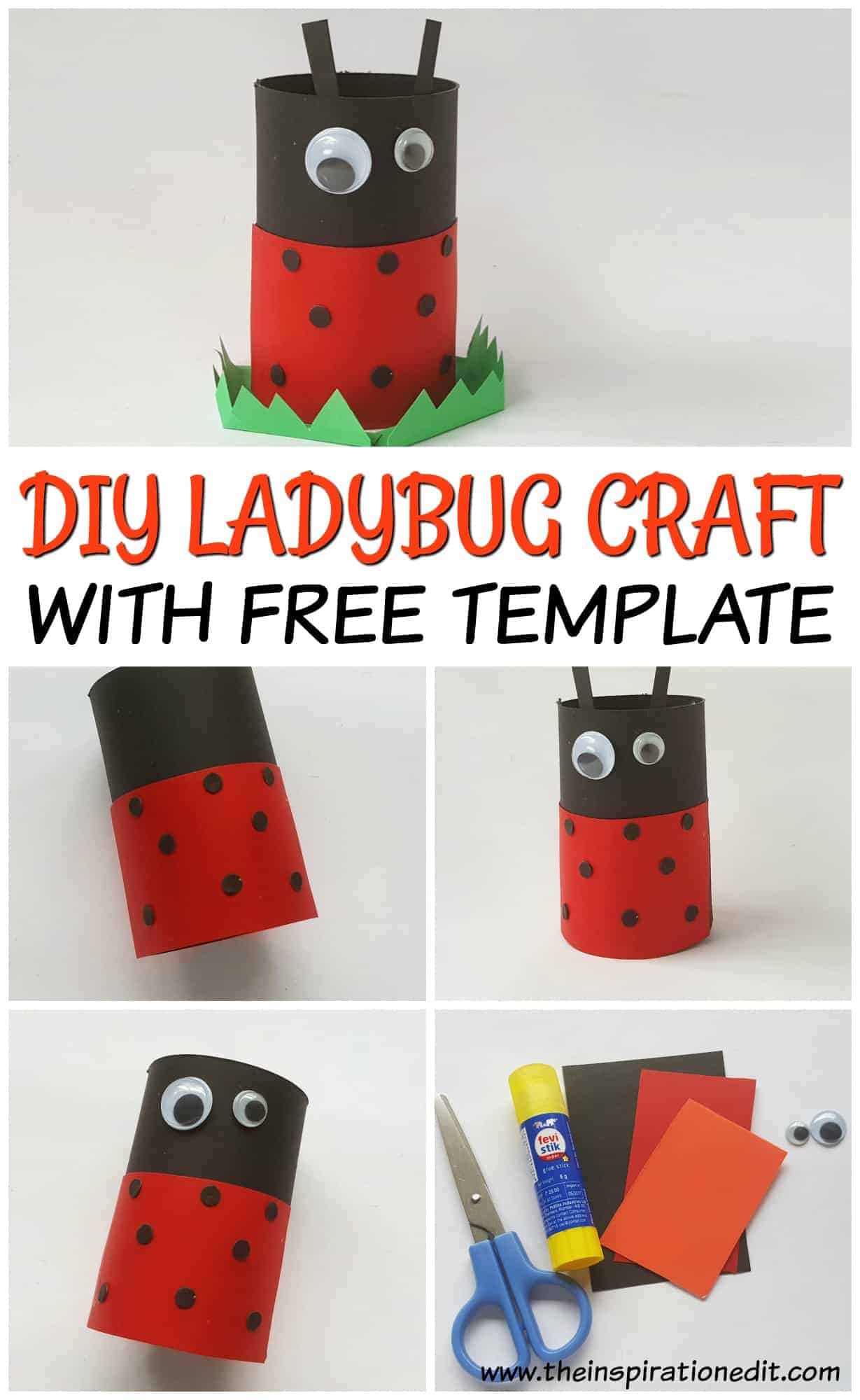 Toilet Tube Ladybug craft