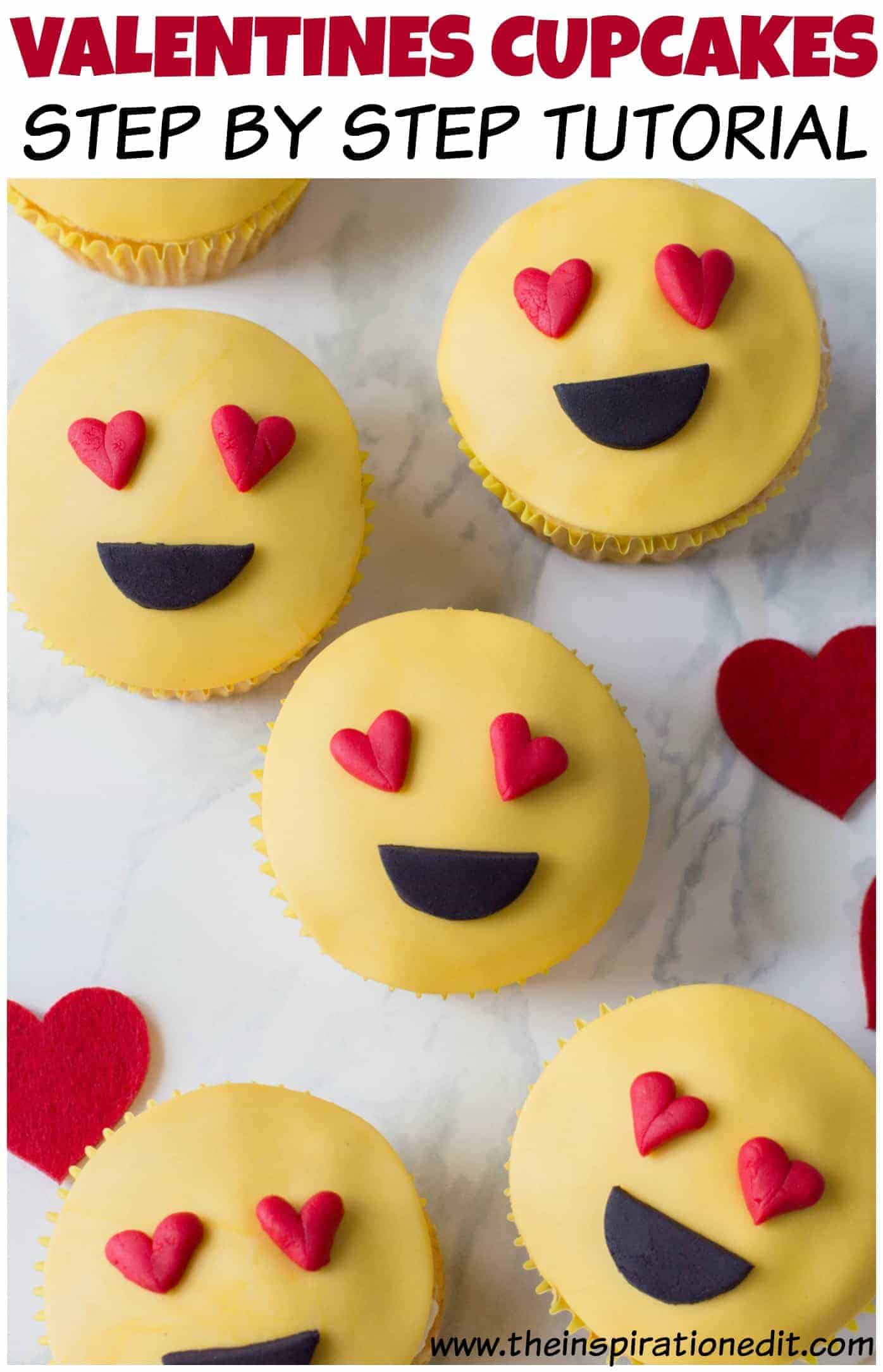 Valentine's Emoji Cupcakes