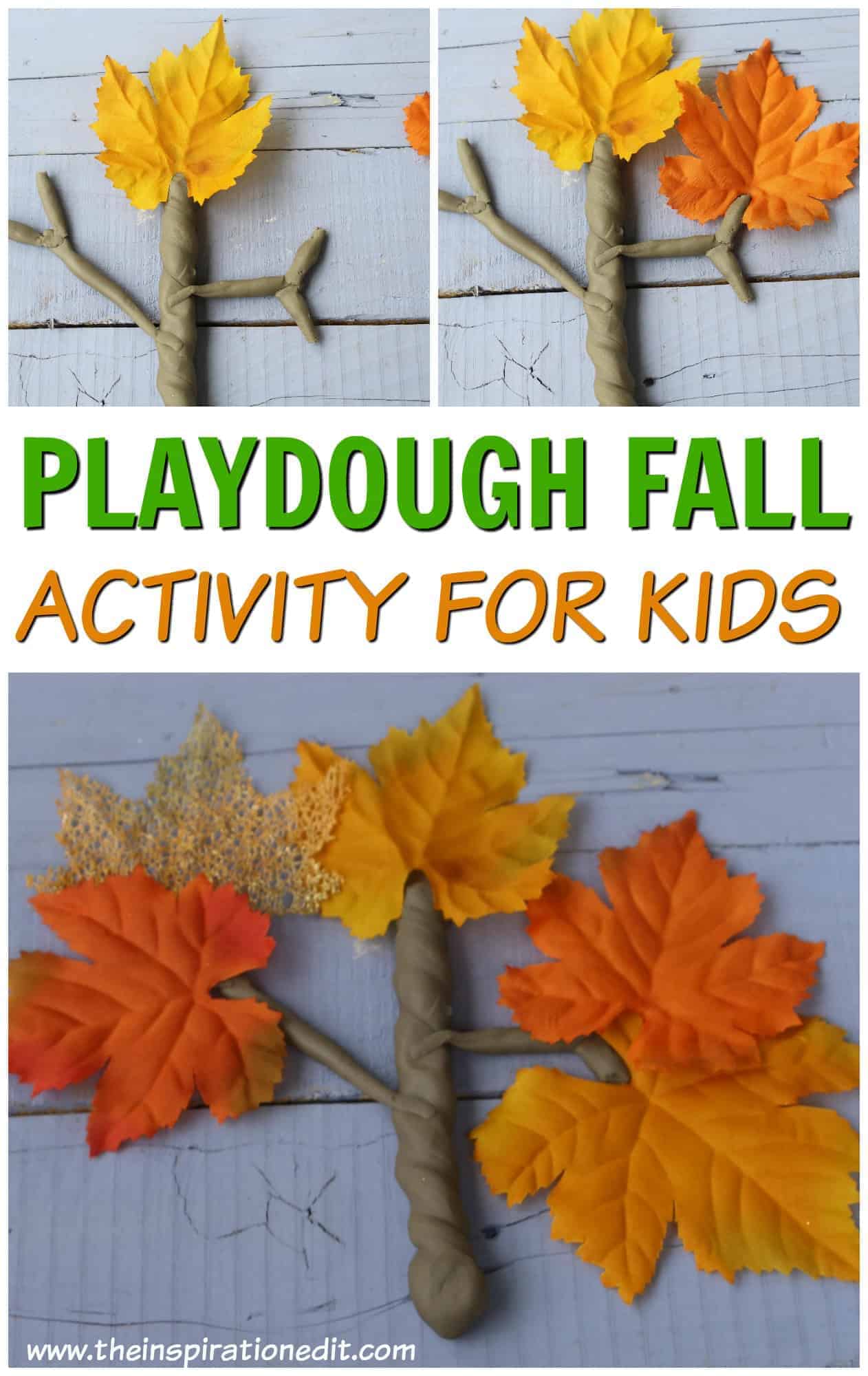 This playdough craft is perfect for fall! Your child will love creating their own branches and possibly even their very own tree! #playdoughcraft #fallcraft #preschool Playdough Fall activity for kids