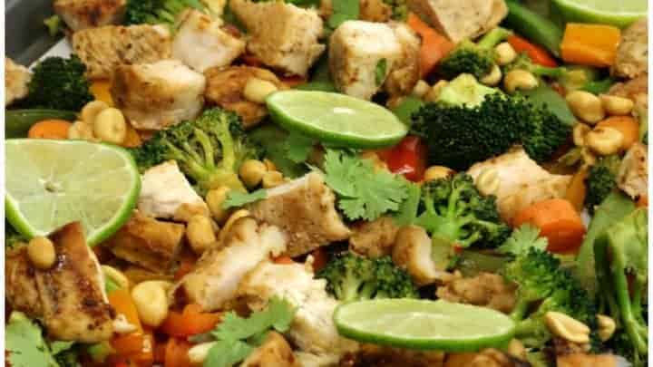 sheet pan thai chicken recipe