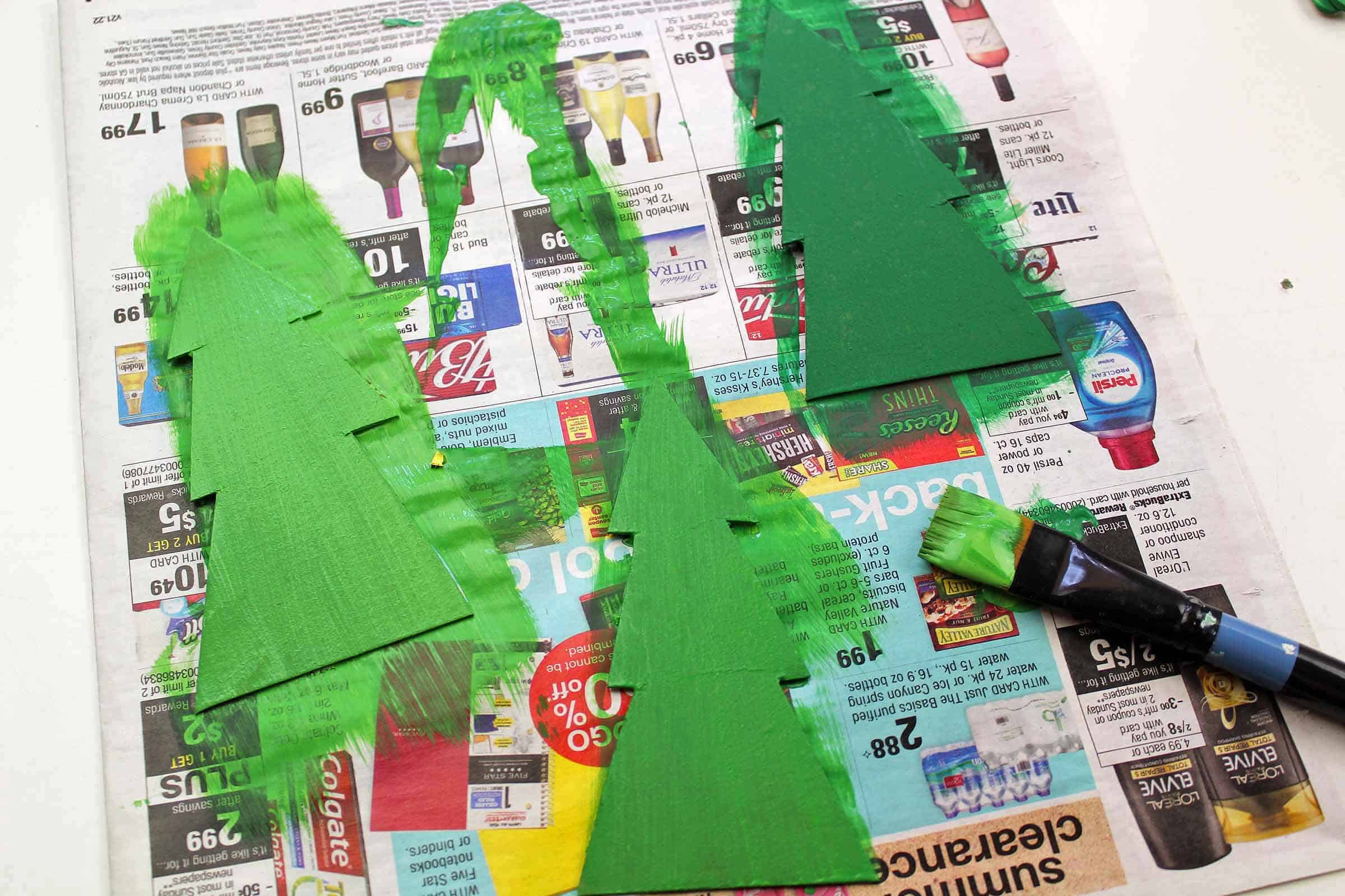 easy christmas tree craft made with string
