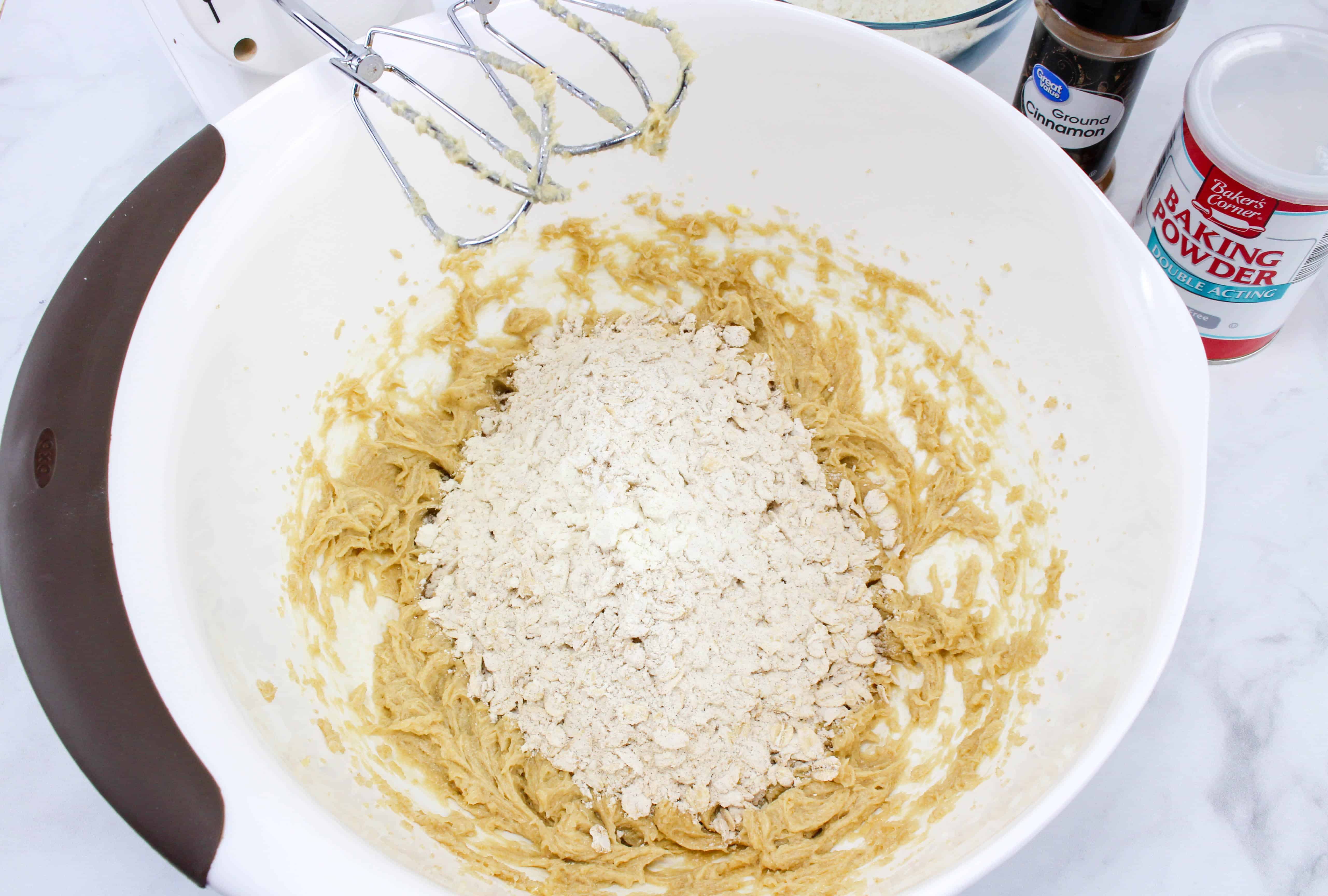 oats added to trail cookies mixture.