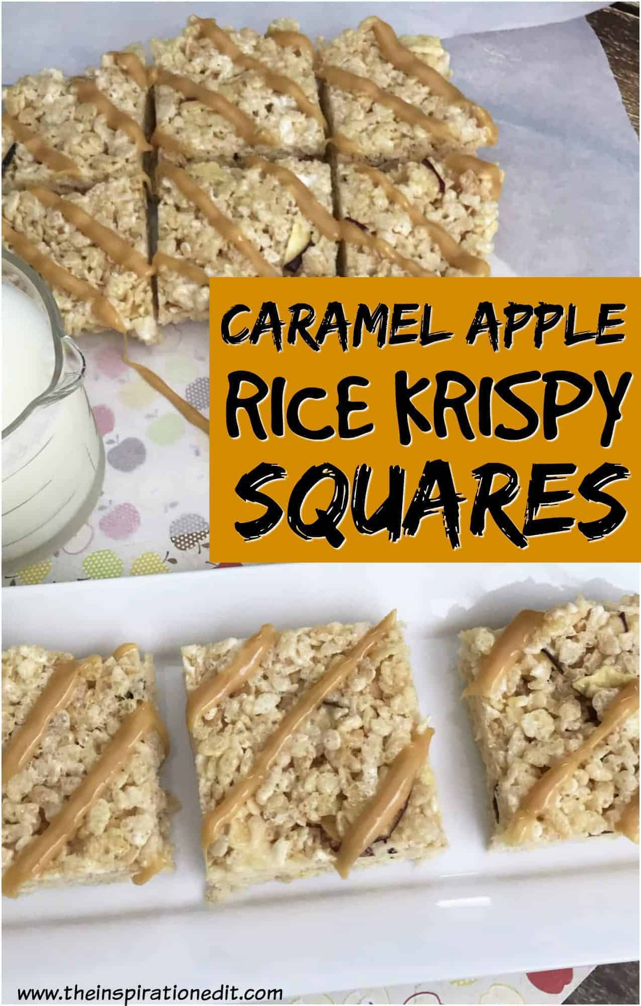 caramel rice krispy squares