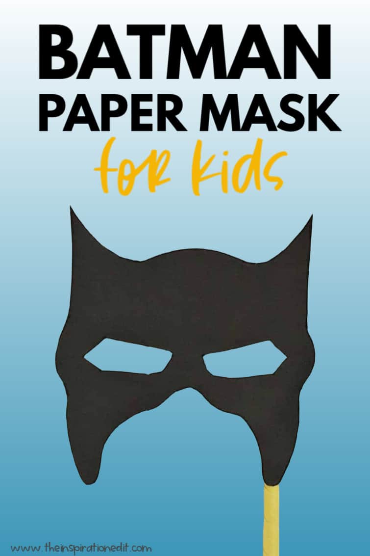 bat man paper mask for kids