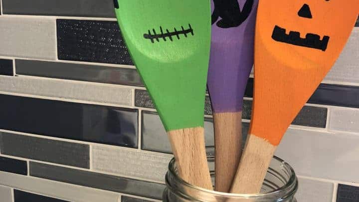 halloween wooden spoons
