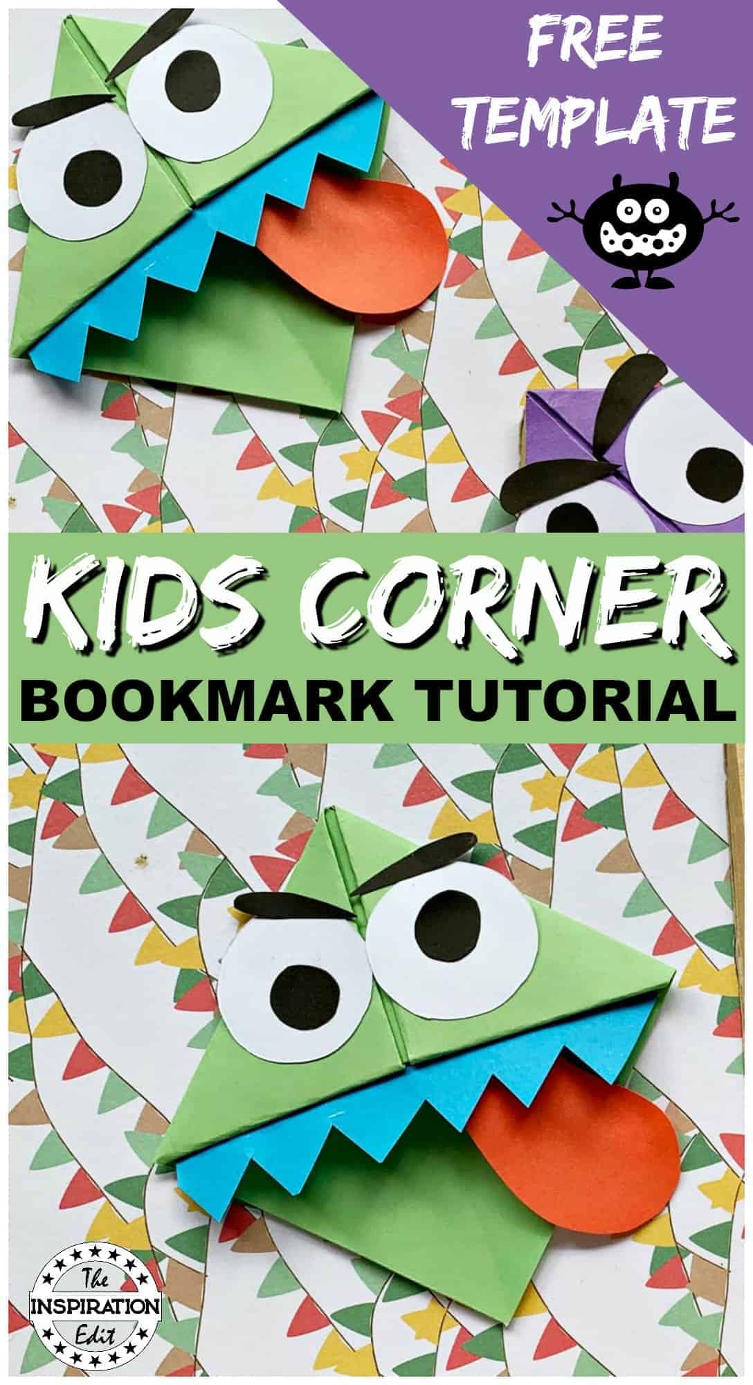 How to Make a Monster Corner Bookmark · The Inspiration Edit