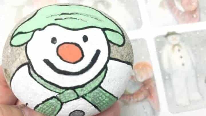 Snowman Painted Rock Craft The Inspiration Edit