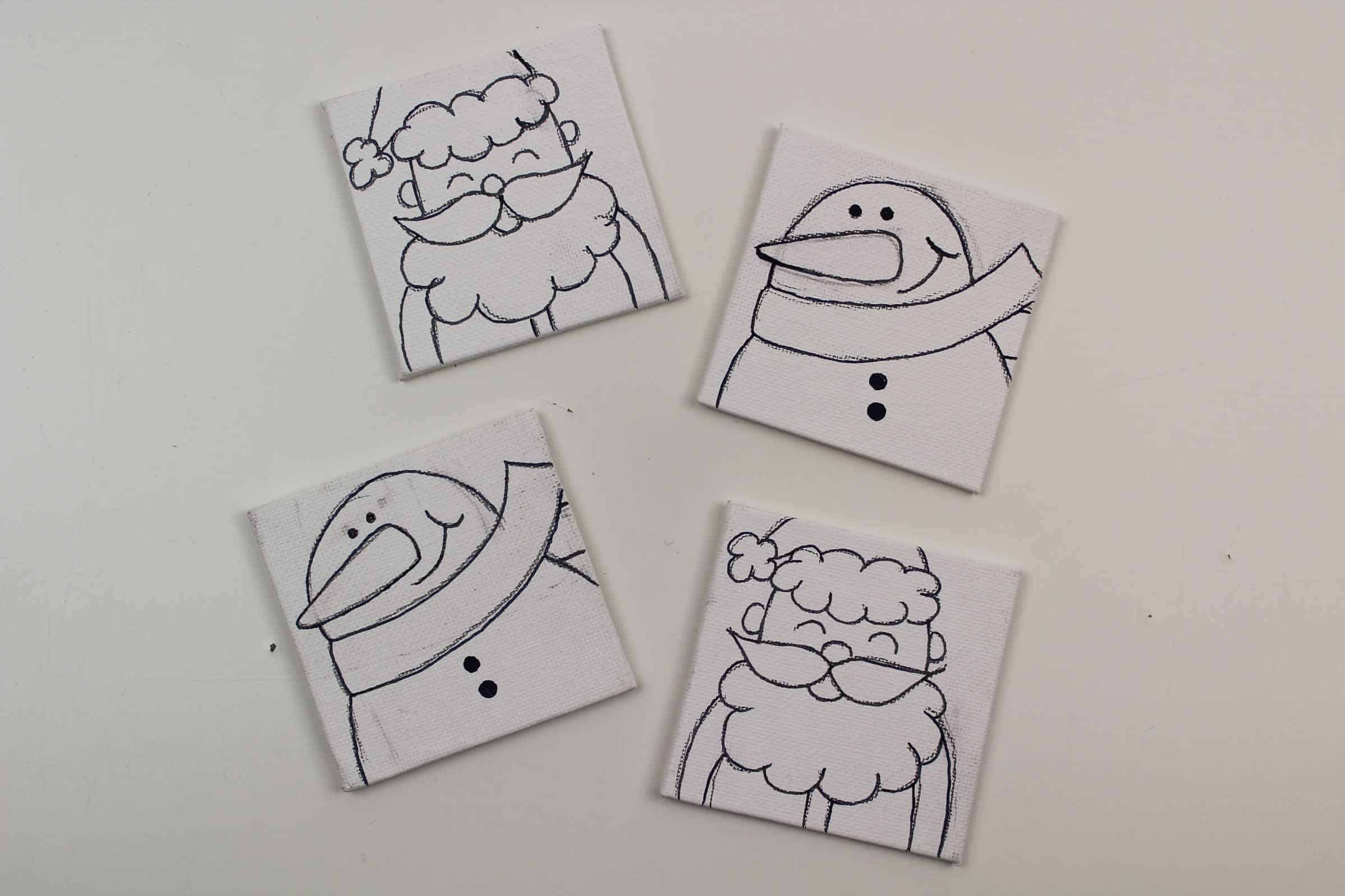 Outline of Christmas Characters