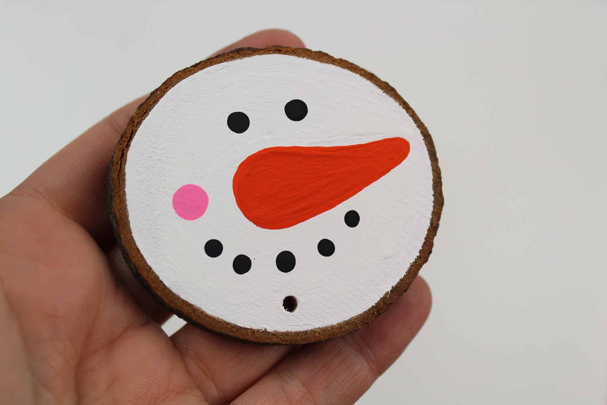 Wooden Snowman Face.