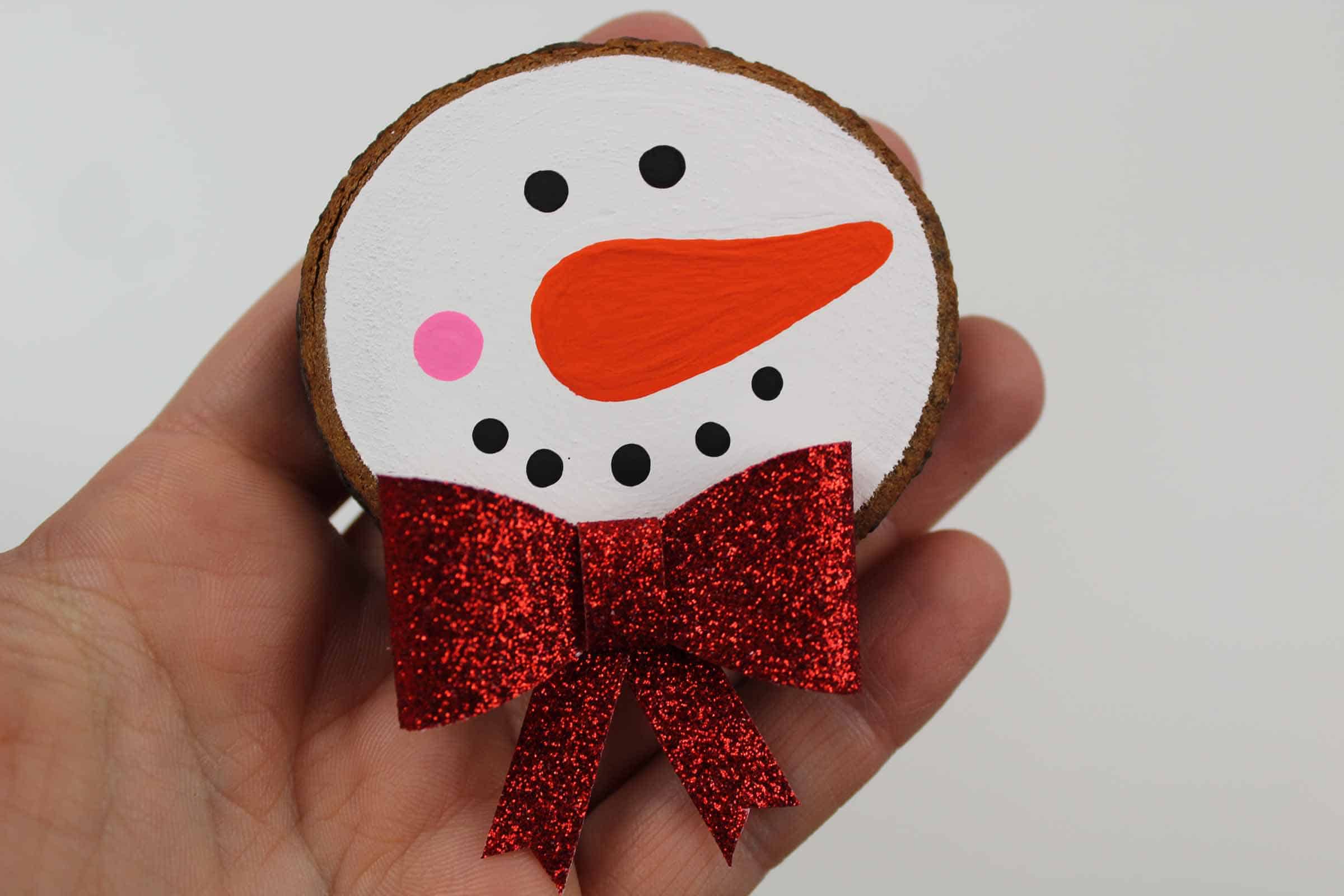Wooden Snowman Craft Idea for Preschool Kids.