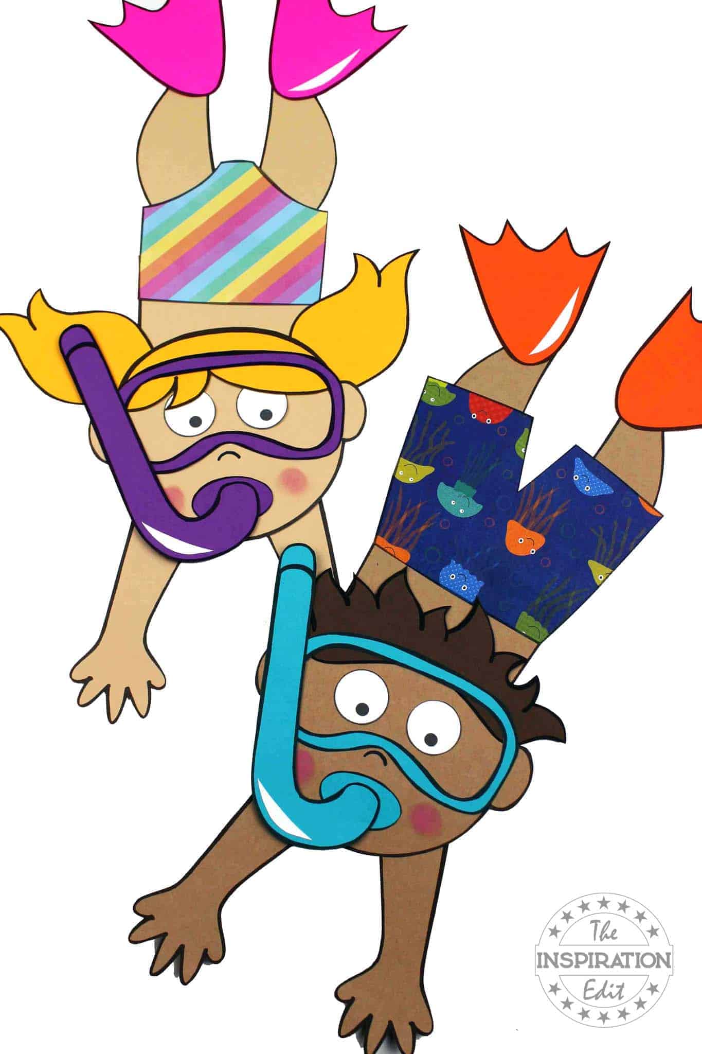 Snorkel Diver Craft Printable