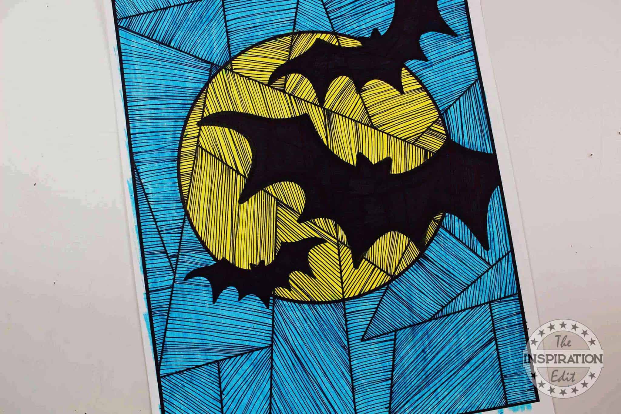 Halloween Bat Drawing